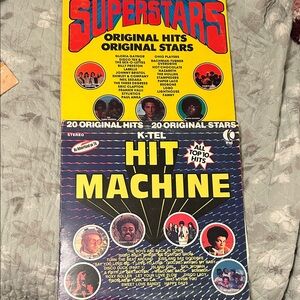 K-Tel Superstars and Hit Machine Vinyl Records